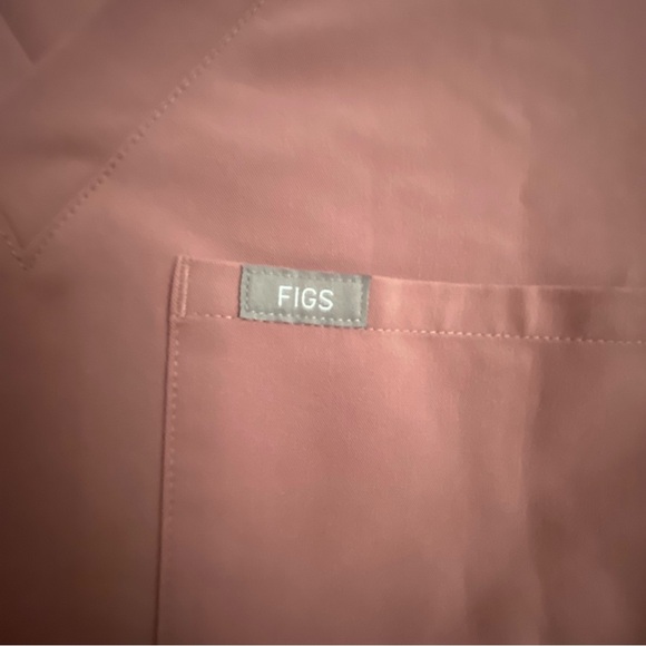 FIGS CATARINA MAUVE PINK ONE POCKET SHORT SLEEVE V NECK SCRUB TOP  SIZE XXS - Picture 3 of 7
